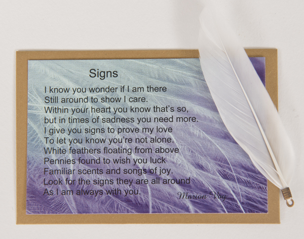 White Feather Remembrance Card