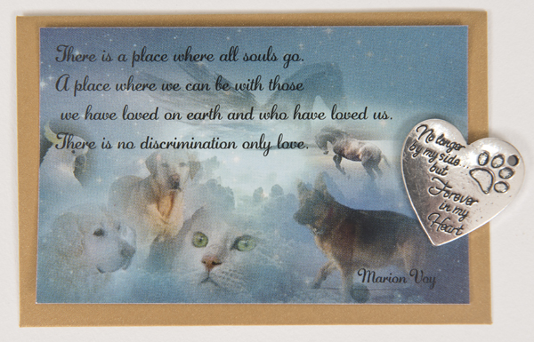 Pet Remembrance Card and Charm